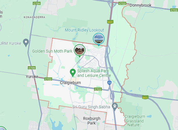 Craigieburn map area