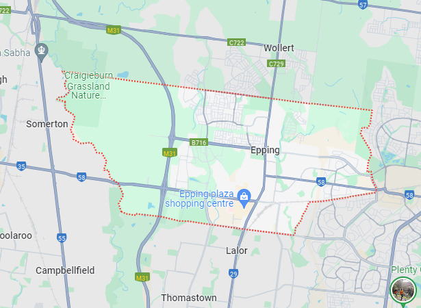 Epping map area