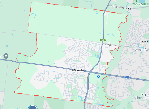 Mernda map area